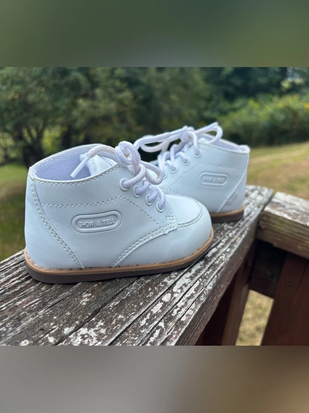 Baby Lace-Up Walker Shoes in White by
